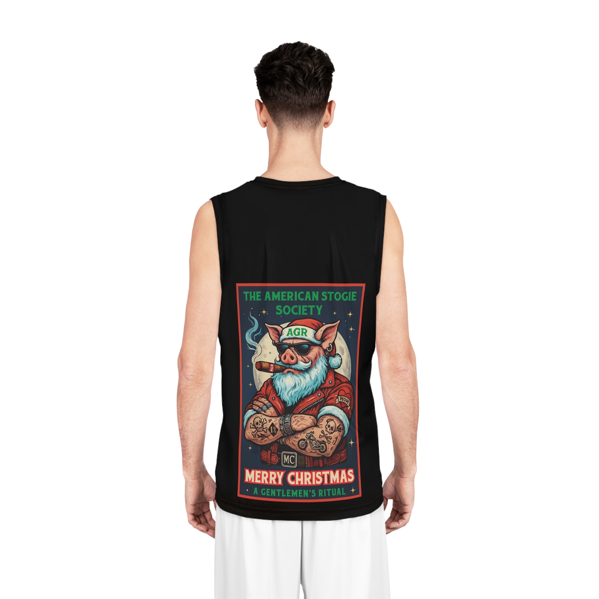 Biker Santa Basketball Jersey – by A Gentlemen’s Ritual