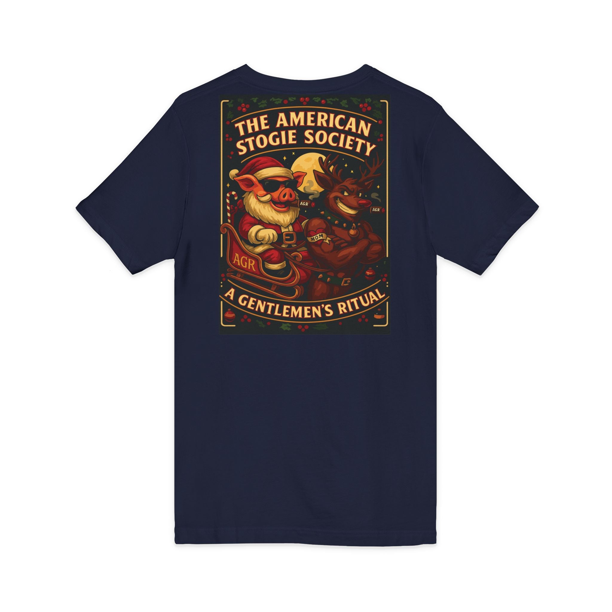 Santa & Rudolph V-Neck – The American Stogie Society by A Gentlemen’s Ritual