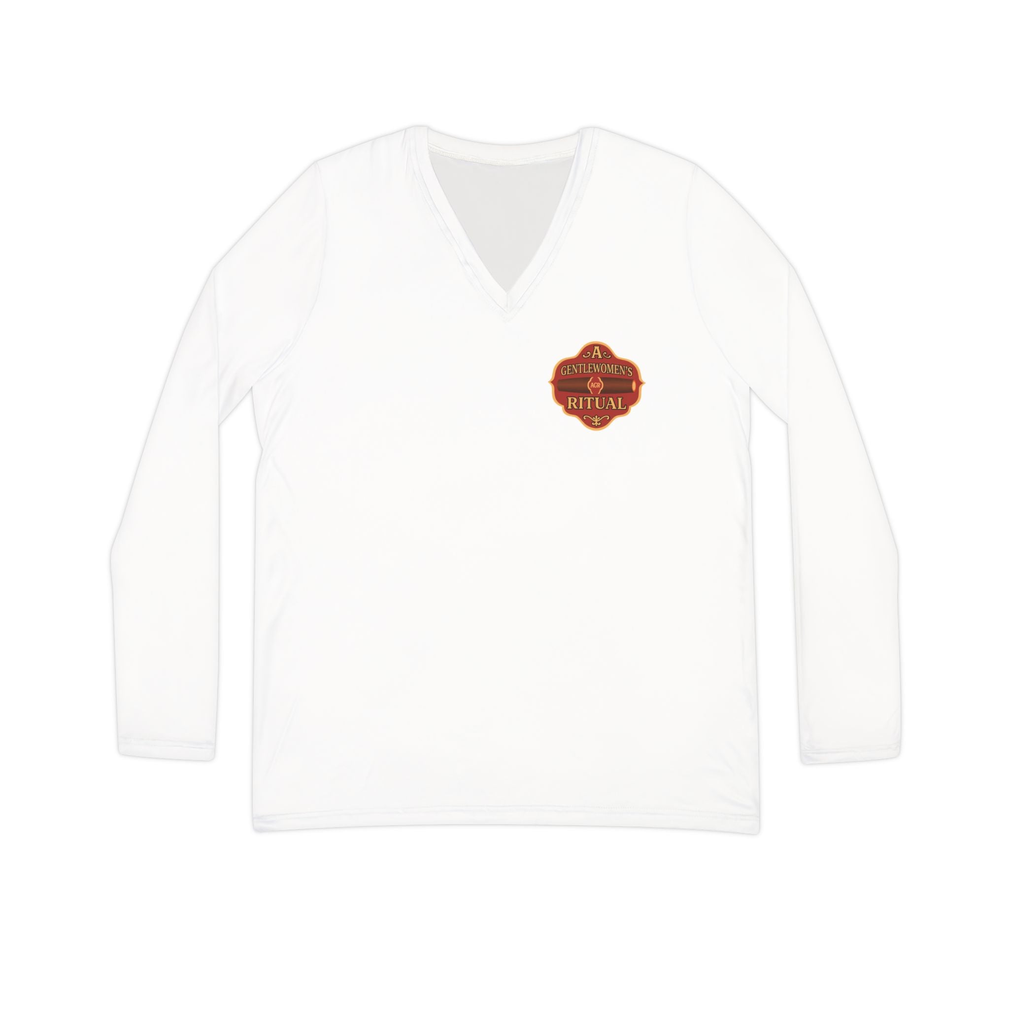 Classy Lady Long Sleeve V-Neck - White- by A Gentlewoman's Ritual