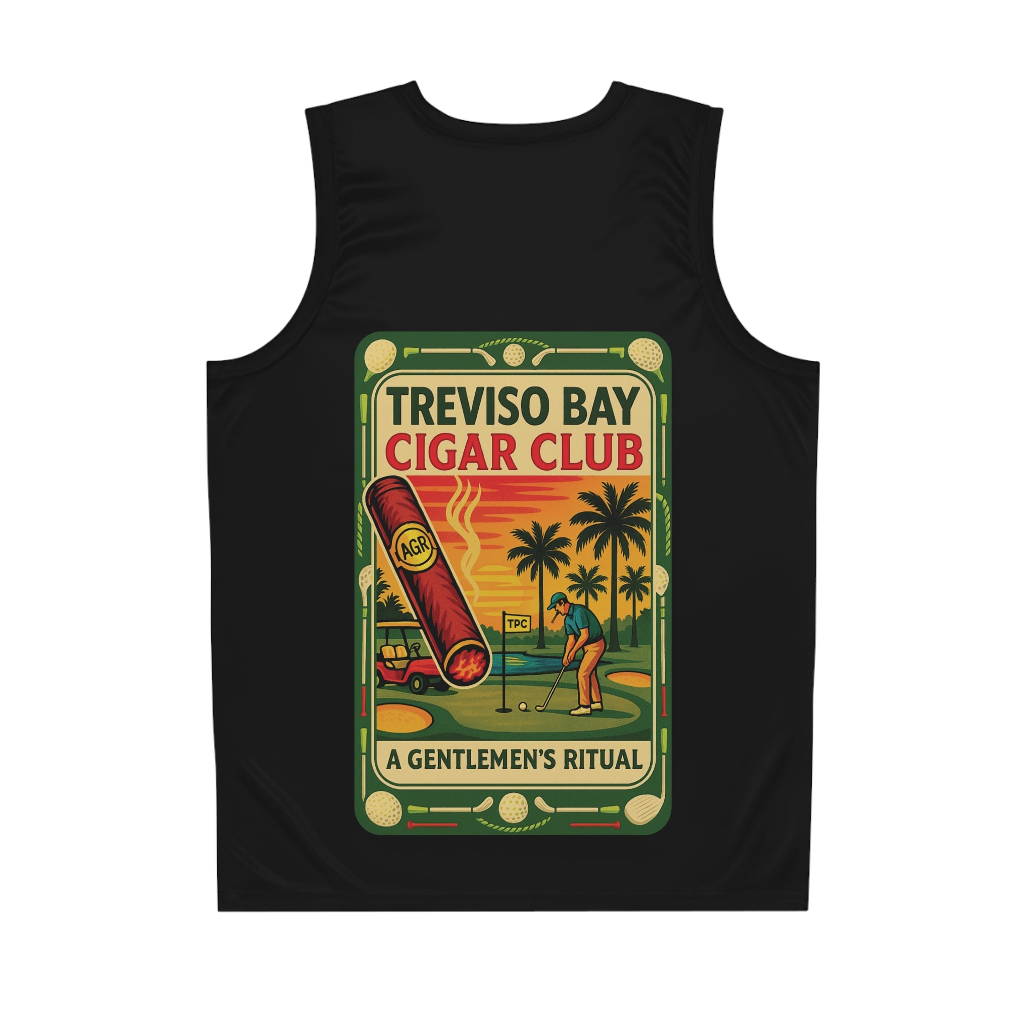 Treviso Bay Cigar Golfer -  Basketball Jersey – by A Gentlemen’s Ritual