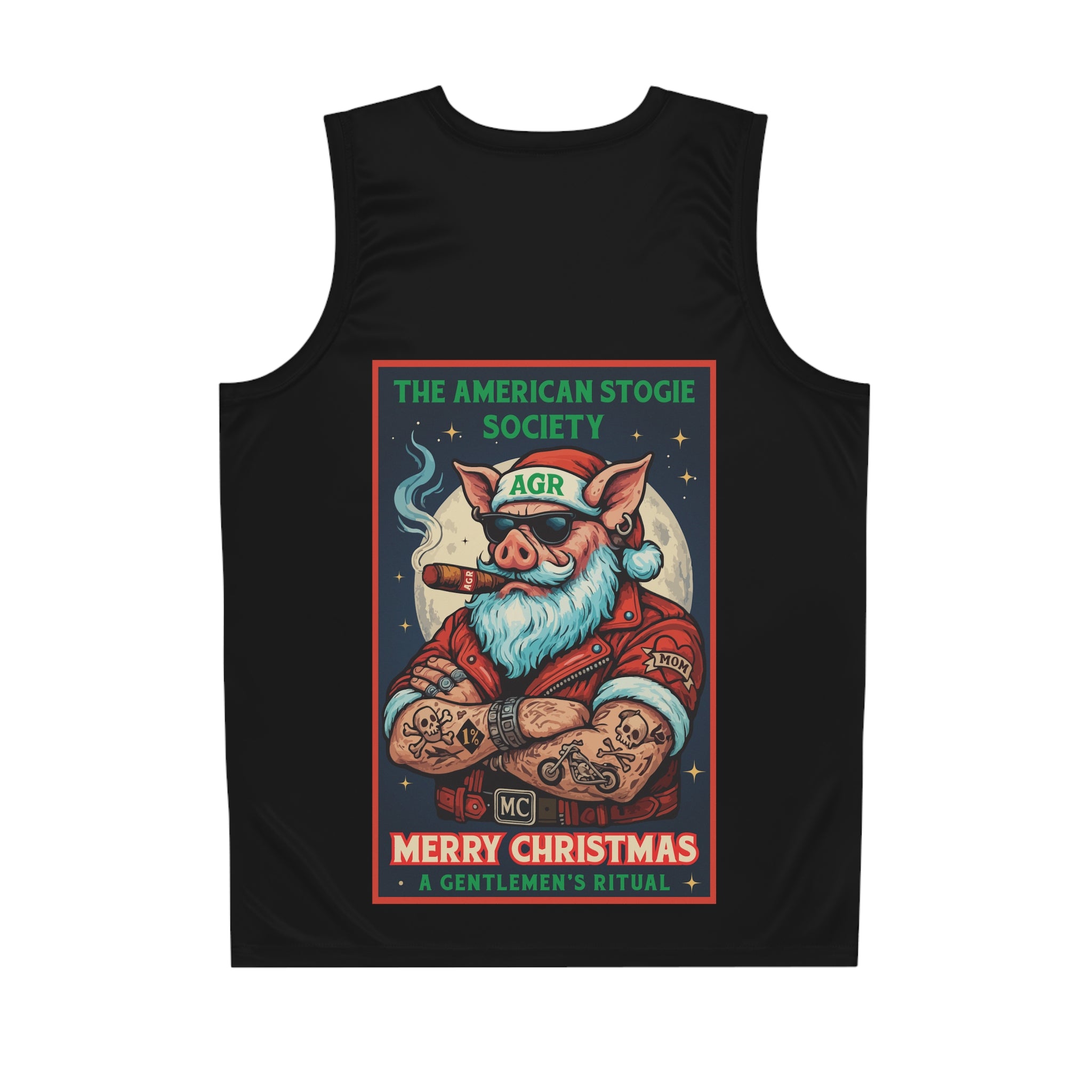 Biker Santa Basketball Jersey – by A Gentlemen’s Ritual