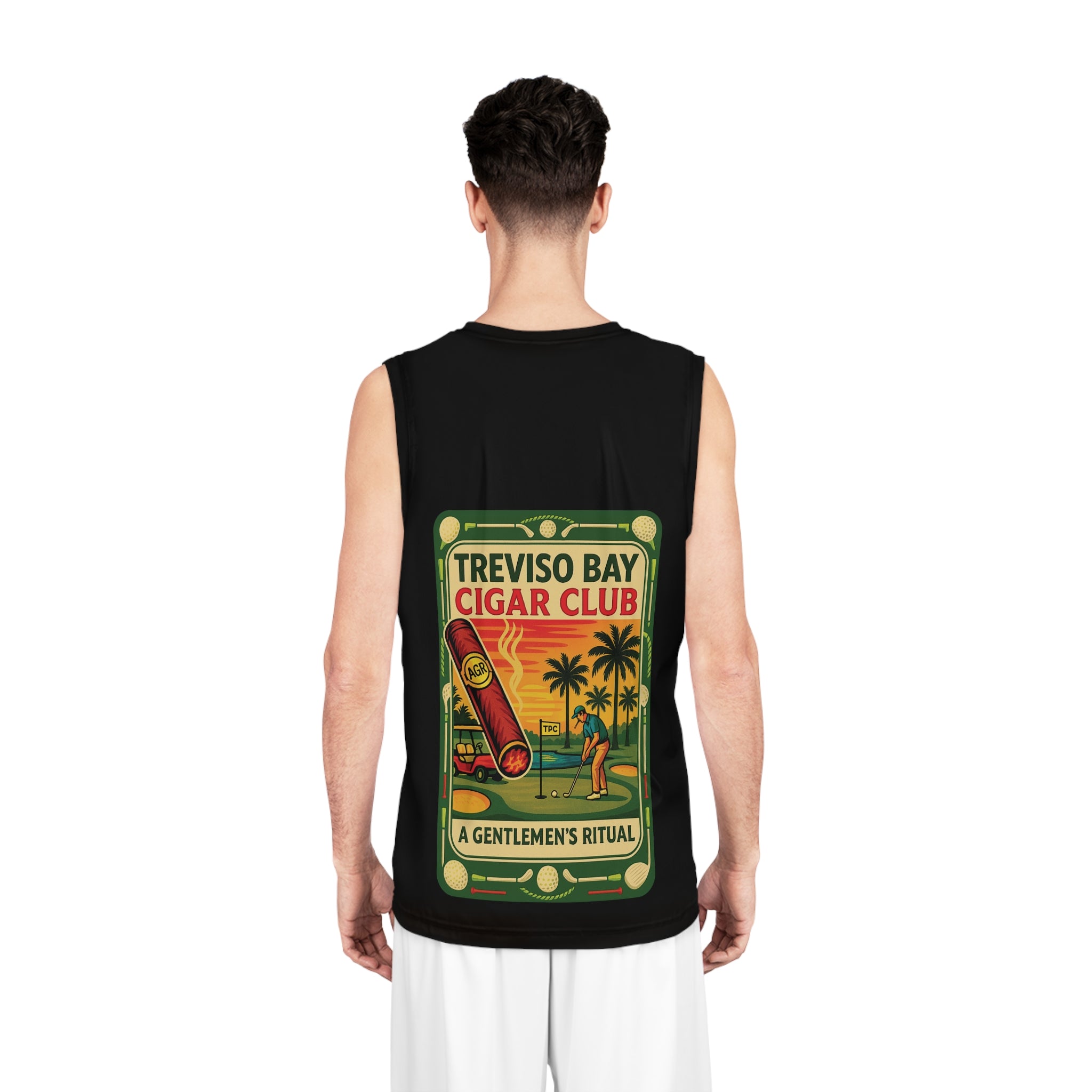 Treviso Bay Cigar Golfer -  Basketball Jersey – by A Gentlemen’s Ritual