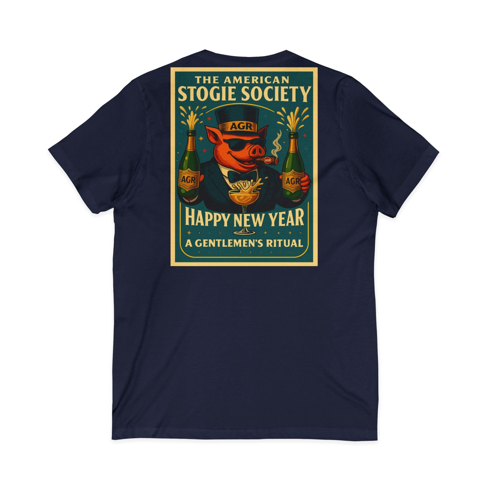 The Happy New Year Celebration V-Neck - The American Stogie Society - A Gentlemen’s Ritual