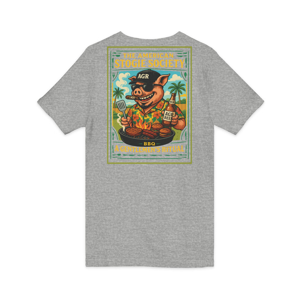 BBQ Hog V-Neck – The American Stogie Society Tee