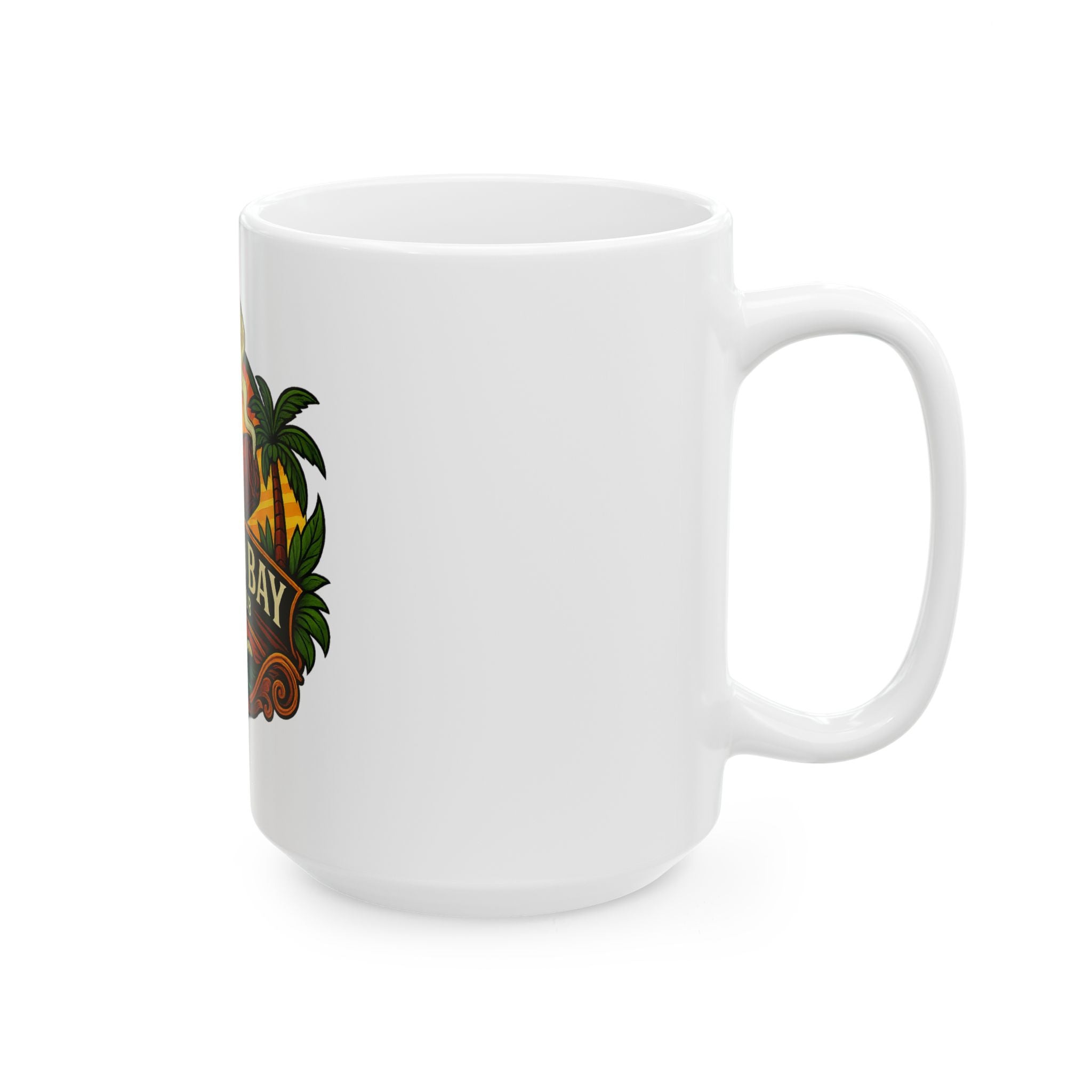 Treviso Bay Cigar Club Ceramic Mug – Tropical Cigar Logo Coffee Cup (11oz/15oz)