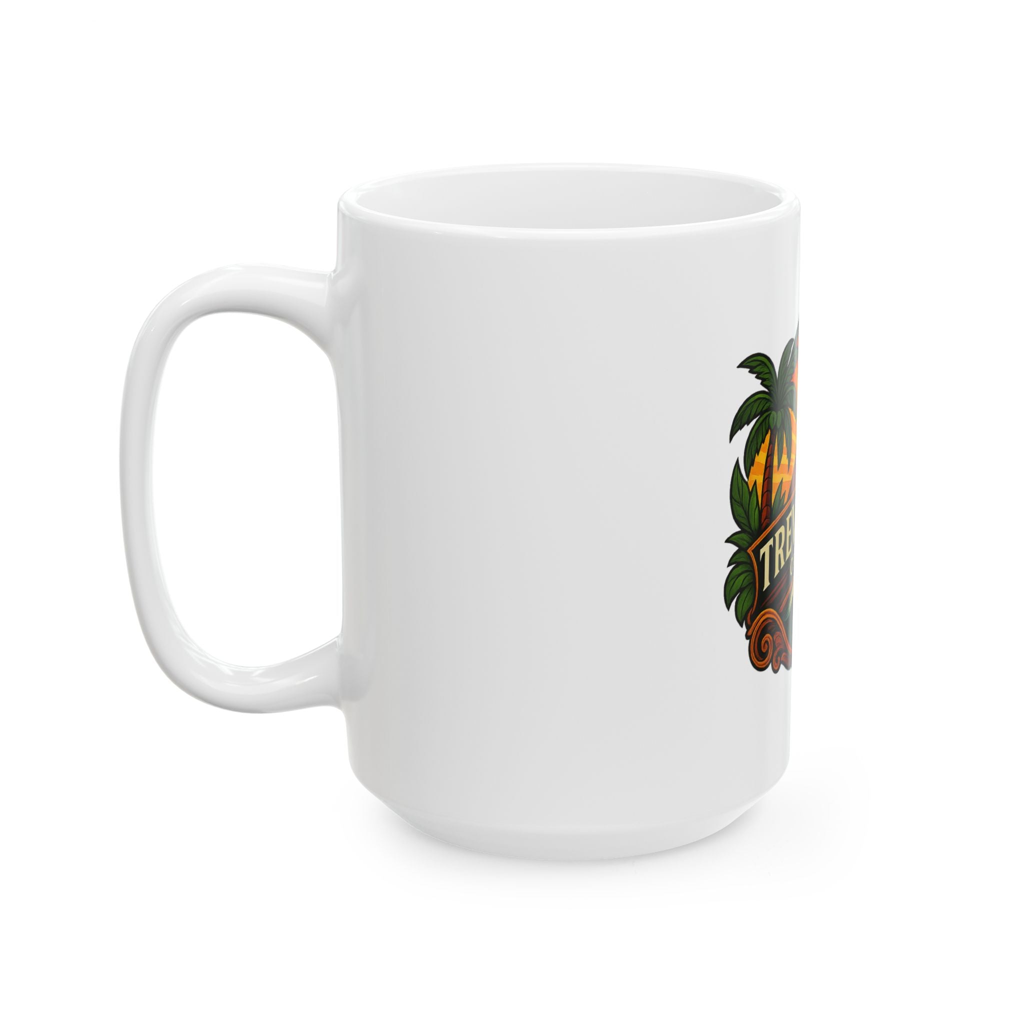 Treviso Bay Cigar Club Ceramic Mug – Tropical Cigar Logo Coffee Cup (11oz/15oz)