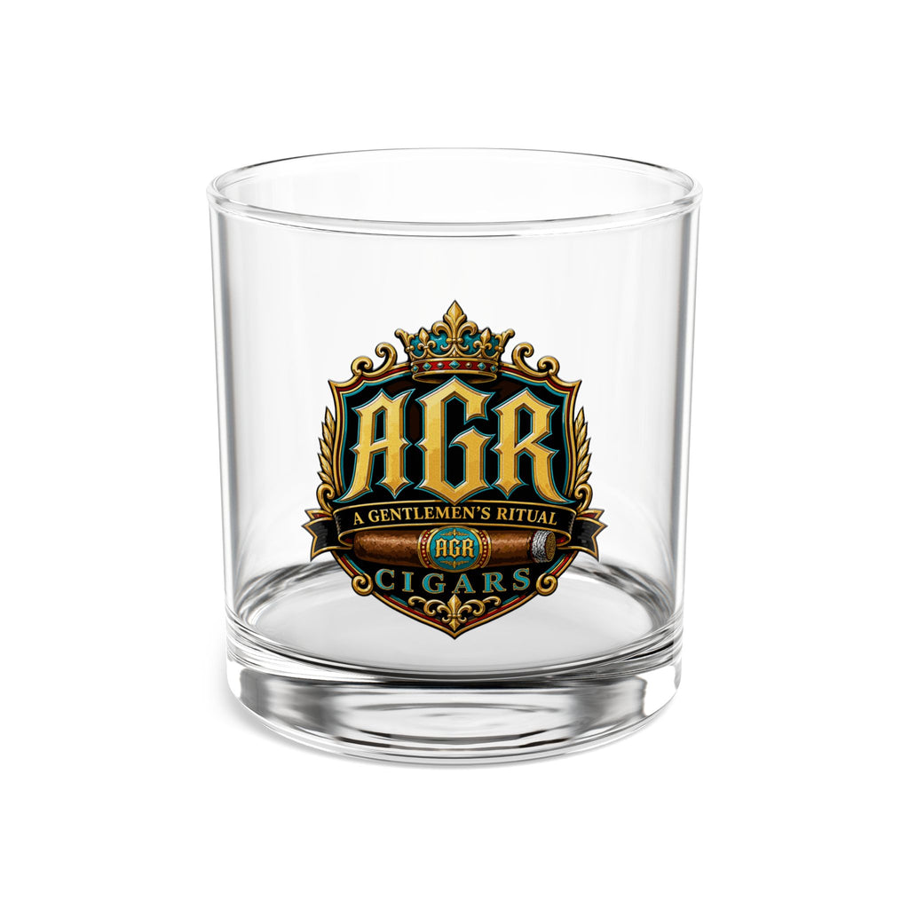 AGR Cigar Logo Rocks Glass – Whiskey & Cocktail Glass by A Gentlemen’s Ritual | Premium Barware