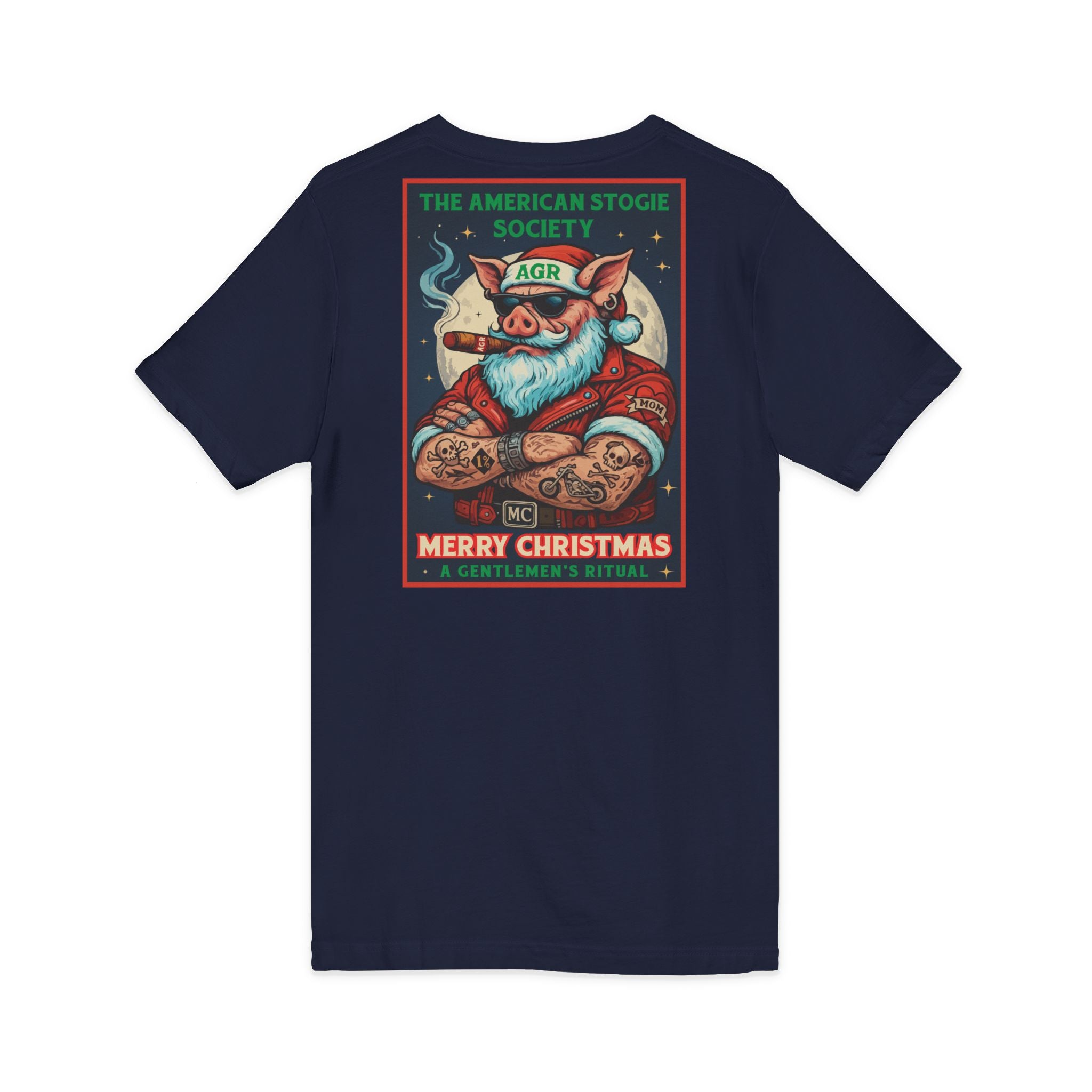 Biker Santa - V Neck – The American Stogie Society by A Gentlemen’s Ritual