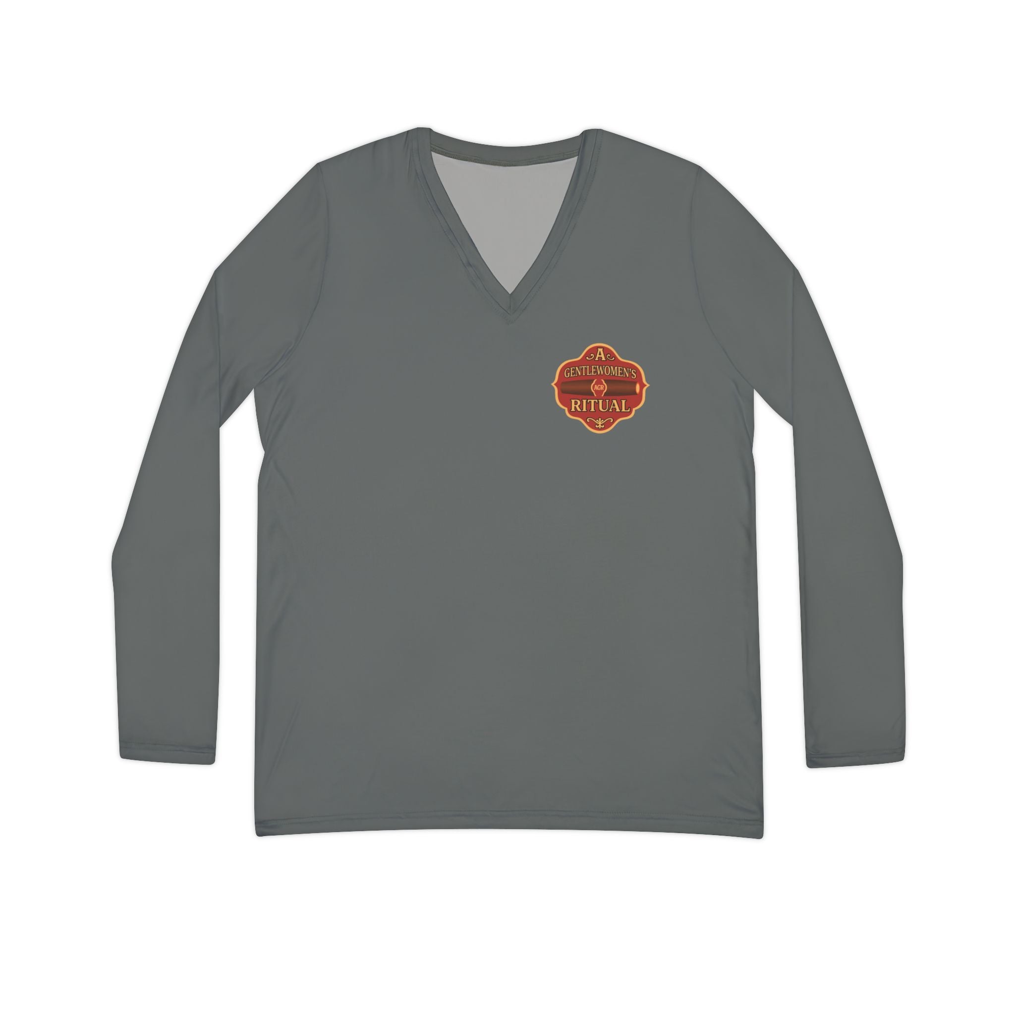 Classy Lady Long Sleeve V-Neck – Grey – by A Gentlewoman’s Ritual