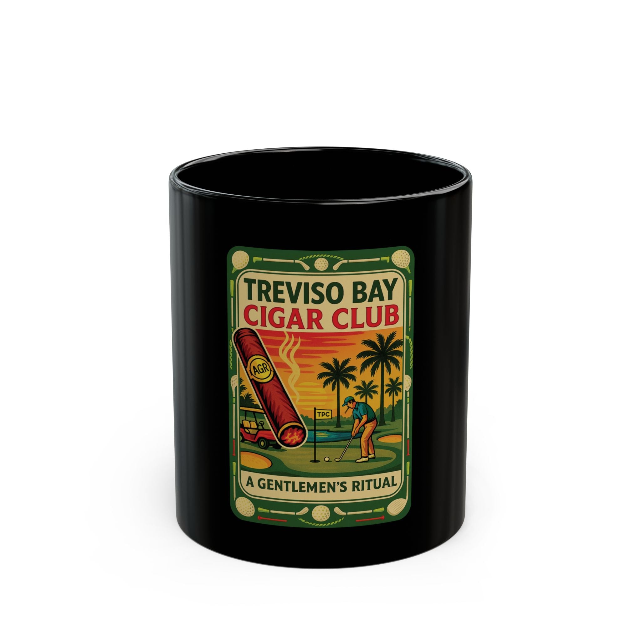Treviso Bay Golfer Black Mug