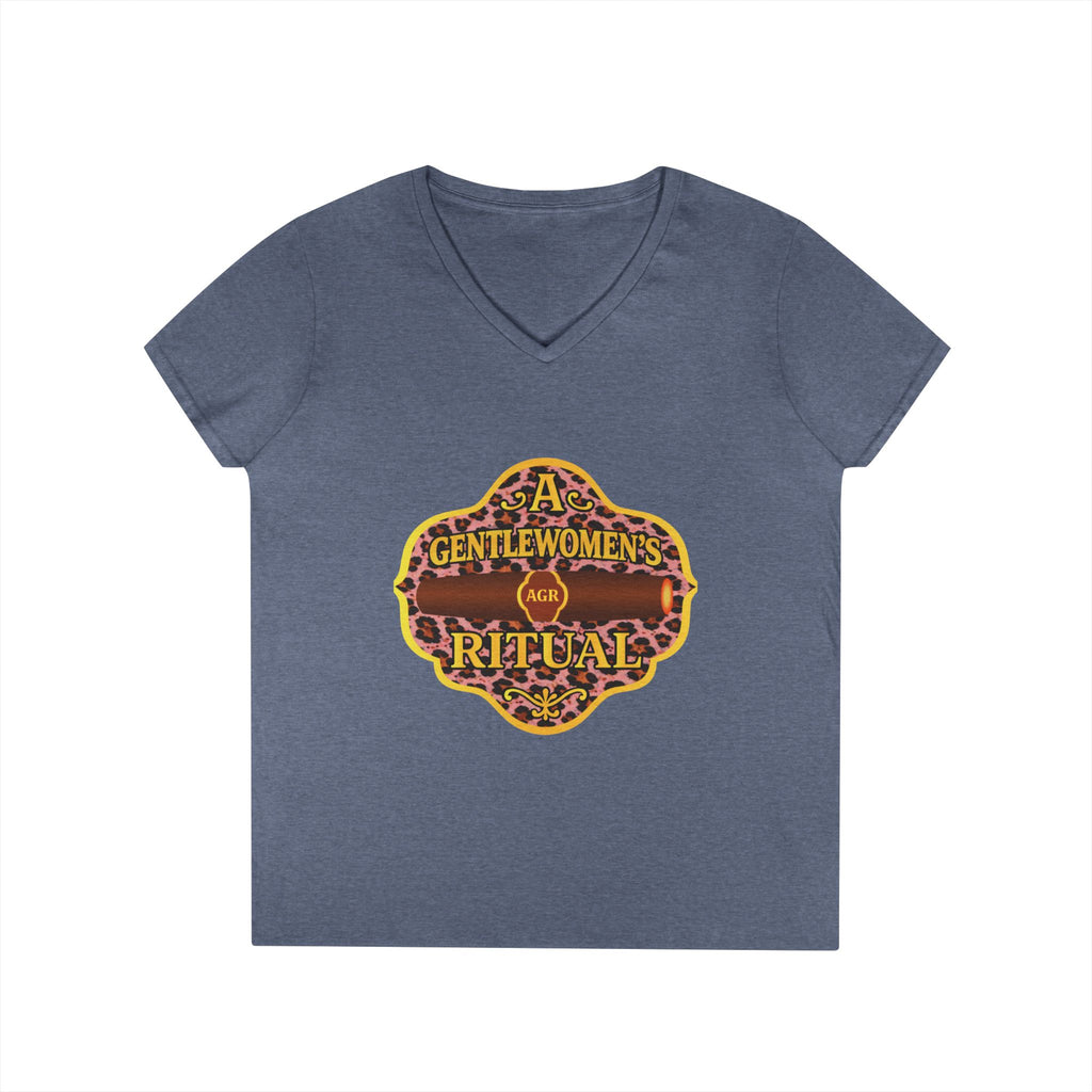 Pink Cheetah Logo V-Neck - A Gentlewoman's Ritual