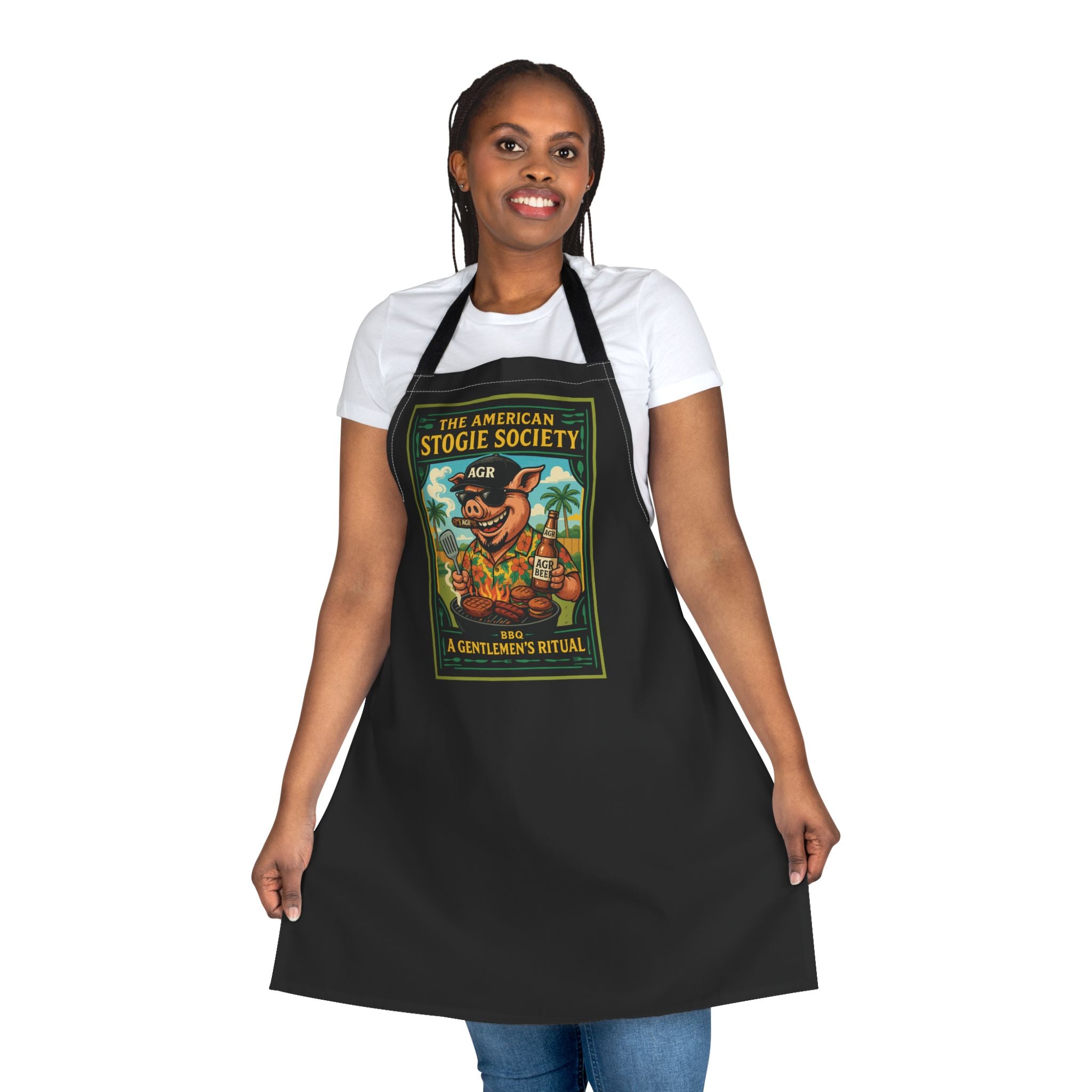 BBQ Apron — The American Stogie Society Pig Grill Design