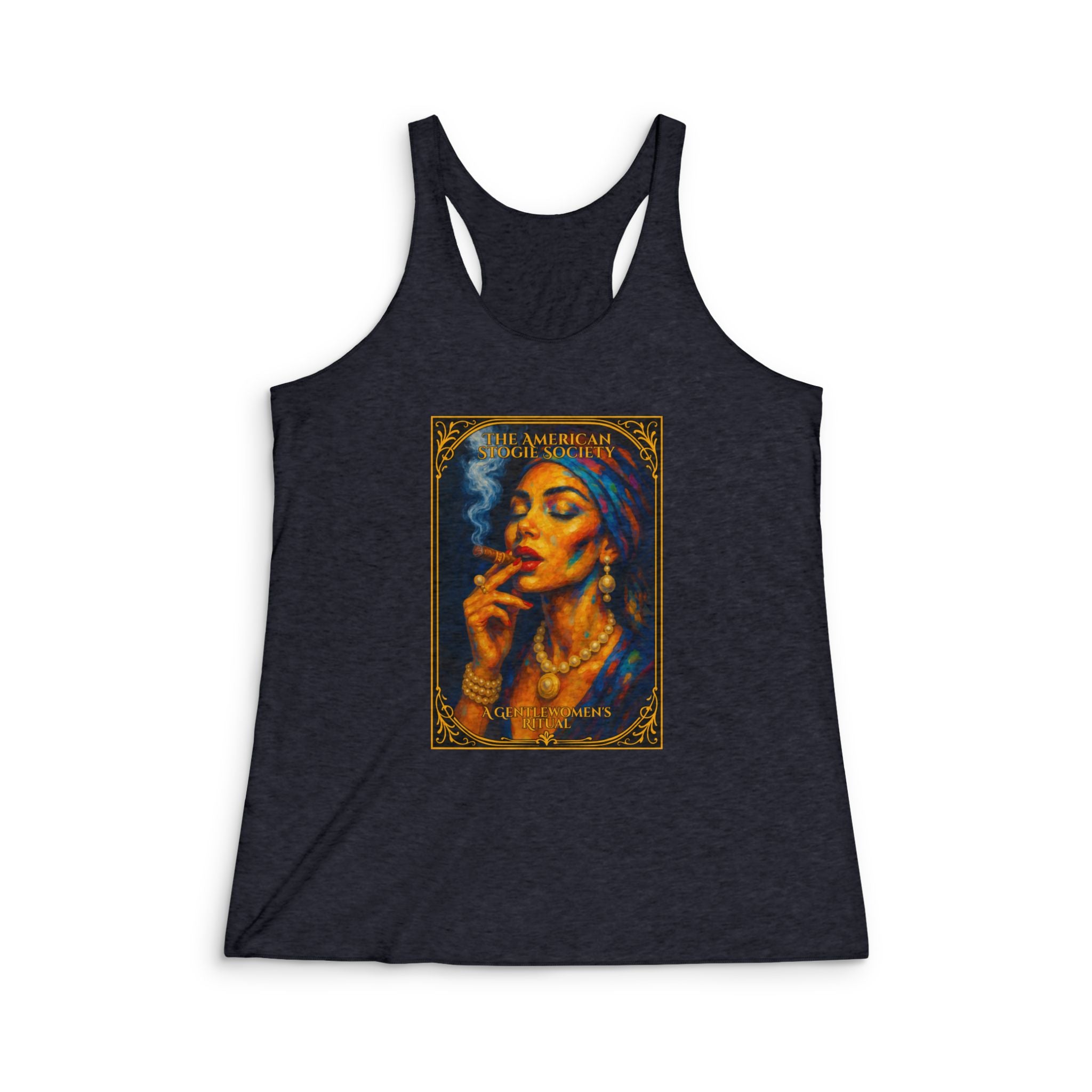 Classy lady Tank Top — Vintage Badge Racerback for Women