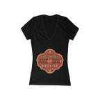 Women's Jersey Short Sleeve Deep V-Neck Tee