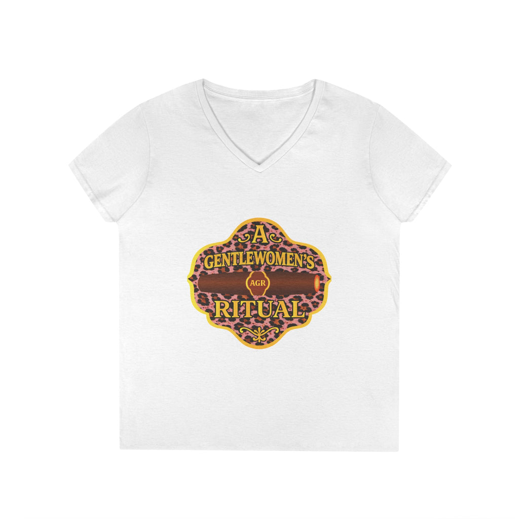 Pink Cheetah Logo V-Neck - A Gentlewoman's Ritual