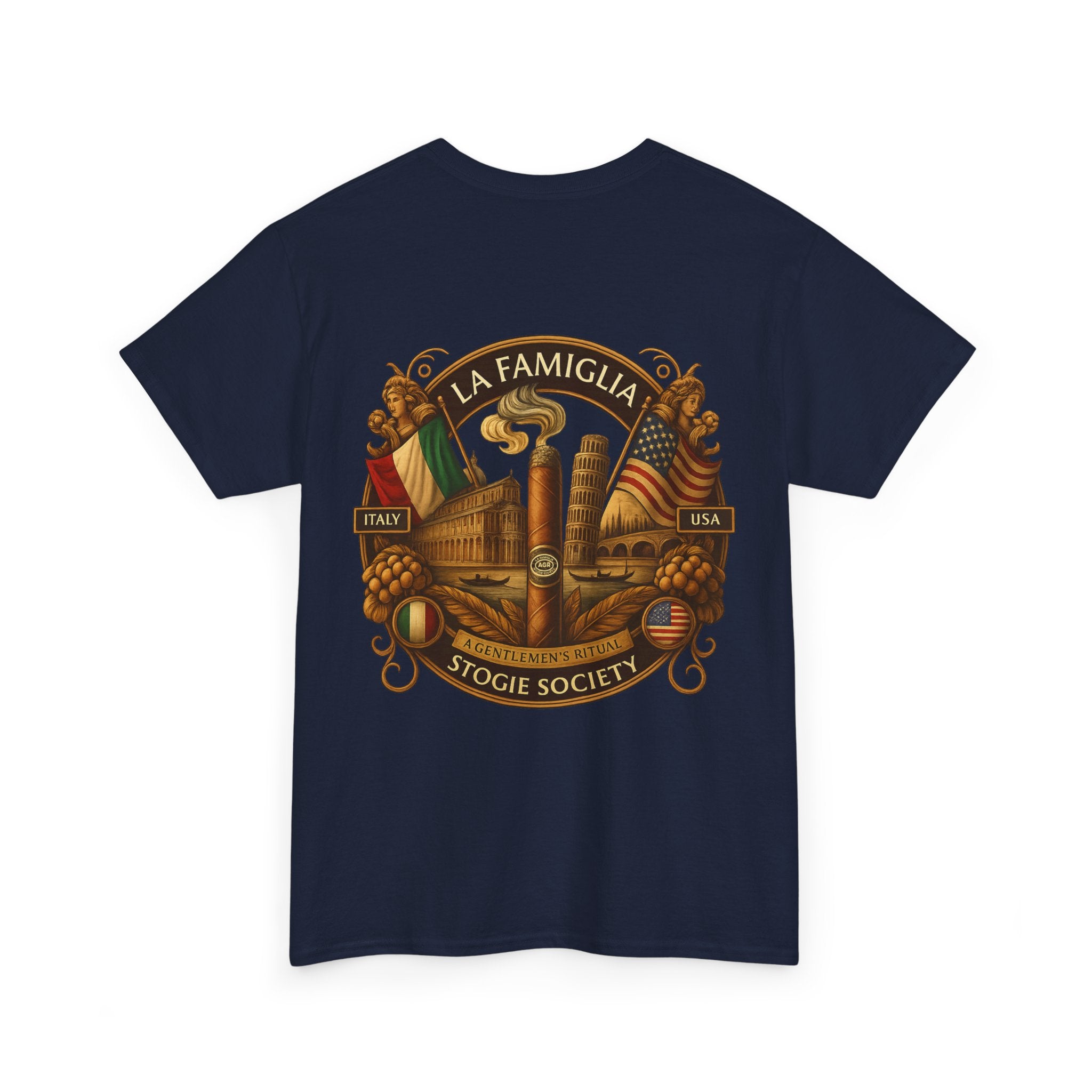 La Famiglia Italy & USA - Crew Neck Tee – The American Stogie Society by A Gentlemen’s Ritual