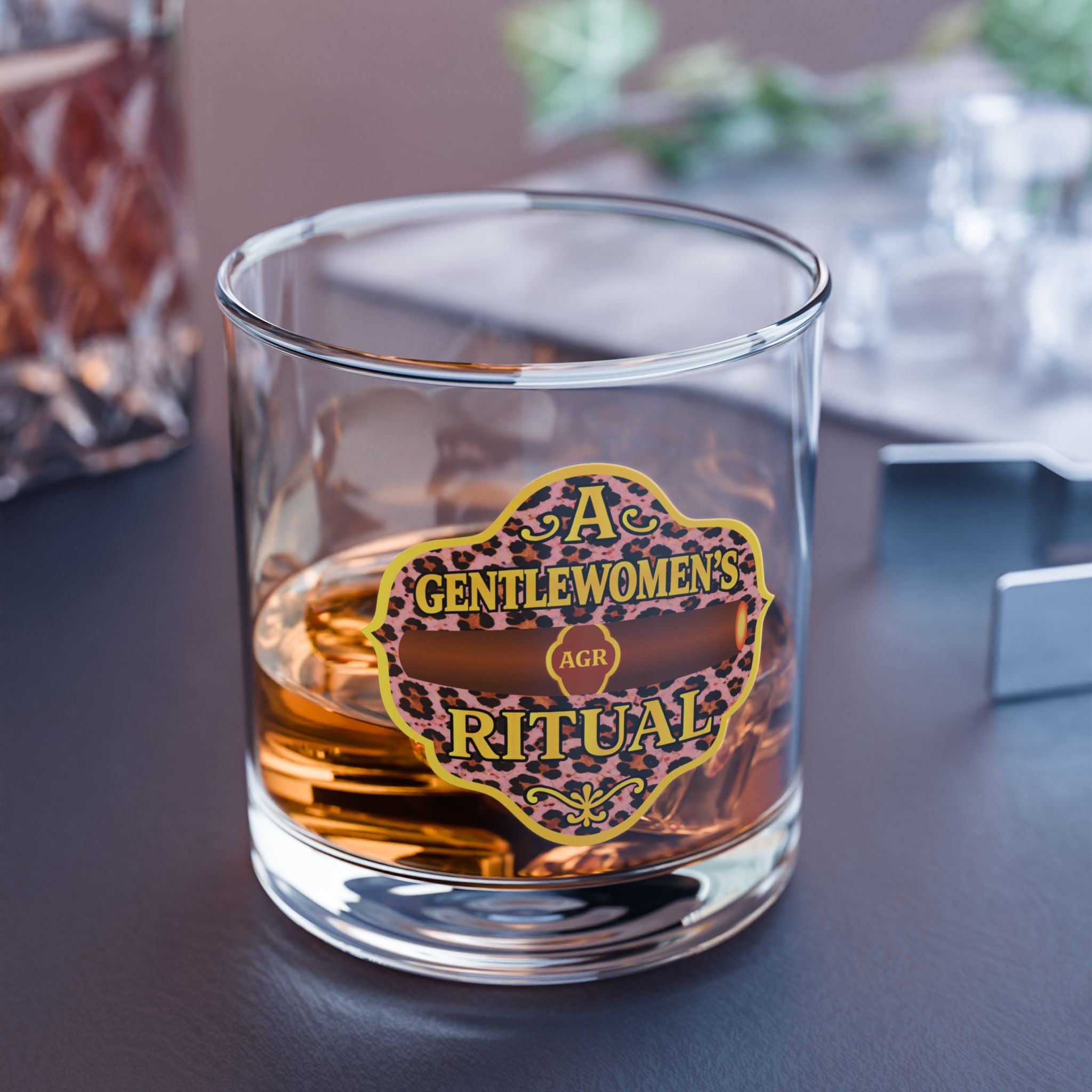 A Gentlewoman’s Ritual Pink Logo Whiskey Glass