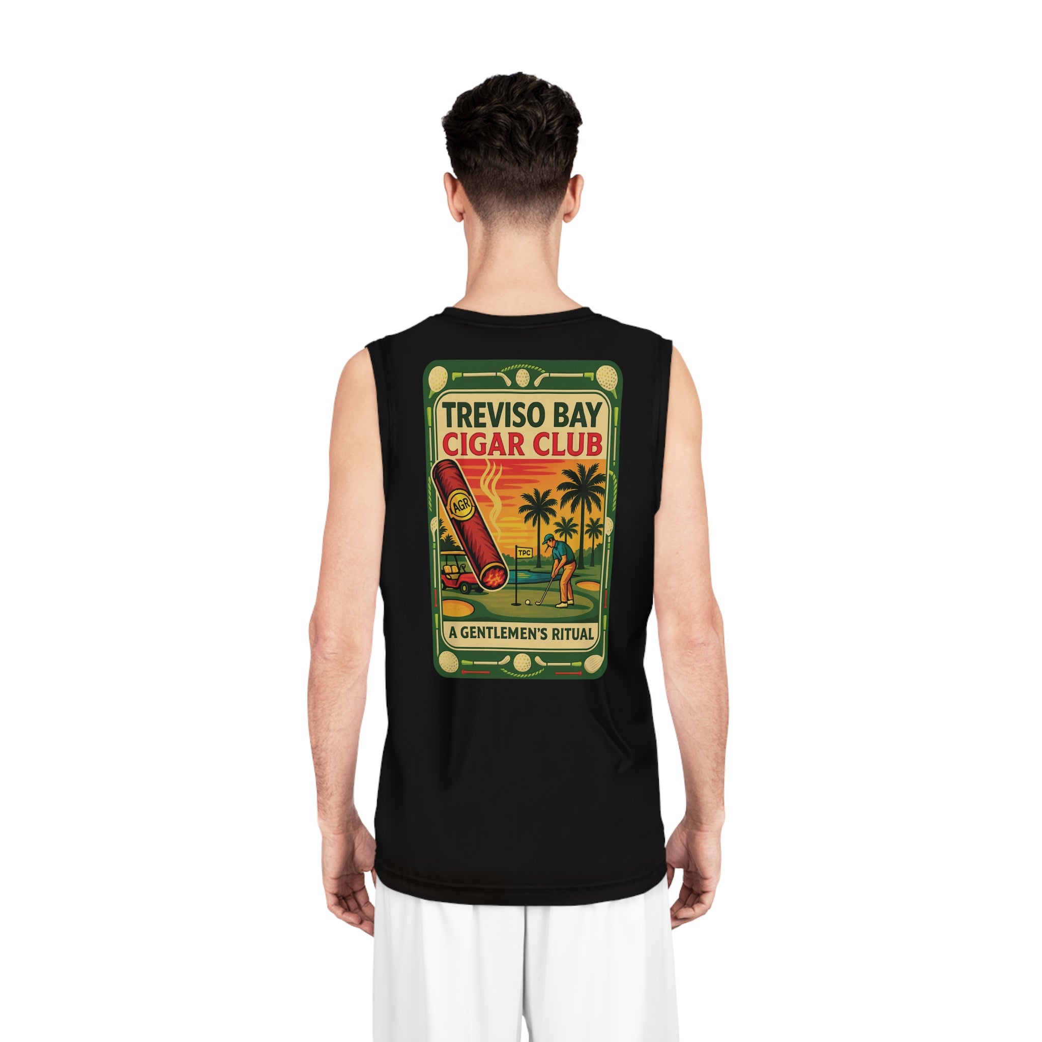 Treviso Bay Cigar Golfer -  Basketball Jersey – by A Gentlemen’s Ritual