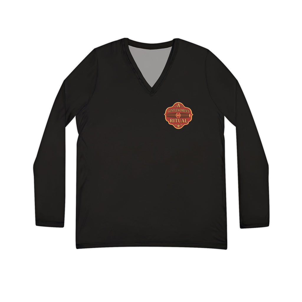 Classy Lady Long Sleeve V-Neck – Black – by A Gentlewoman’s Ritual