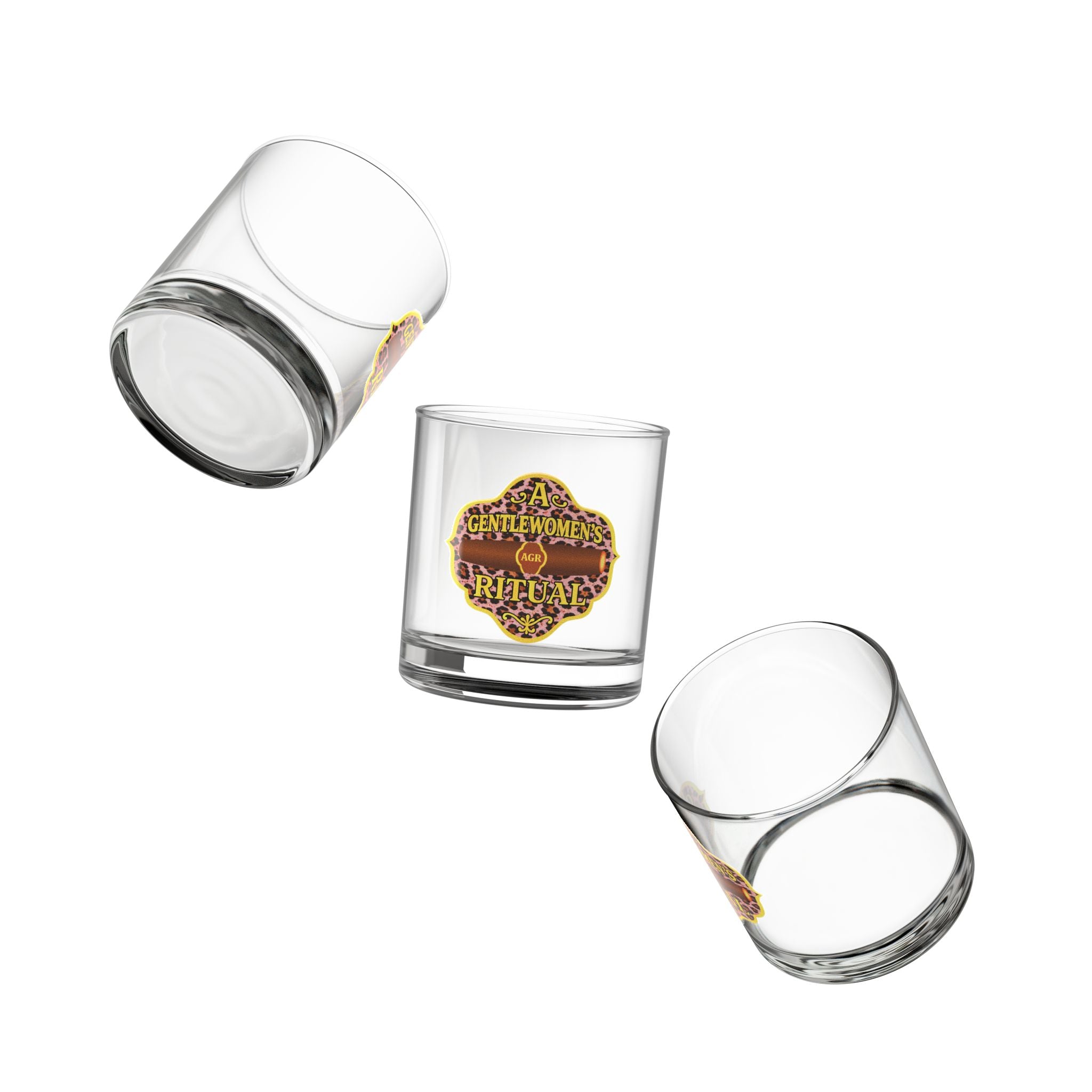 A Gentlewoman’s Ritual Pink Logo Whiskey Glass
