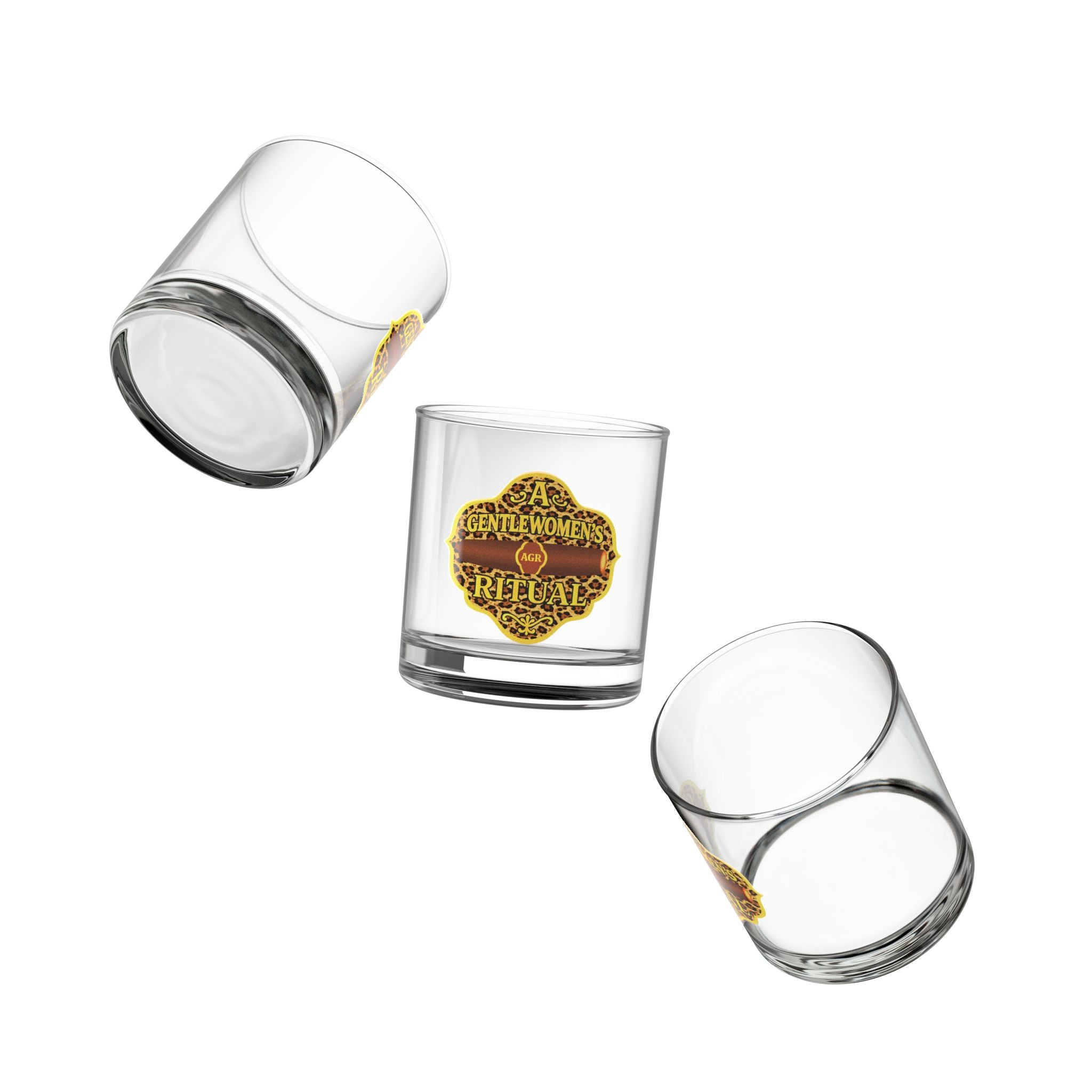 A Gentlewoman’s Ritual Cheetah Logo Wisky Glass