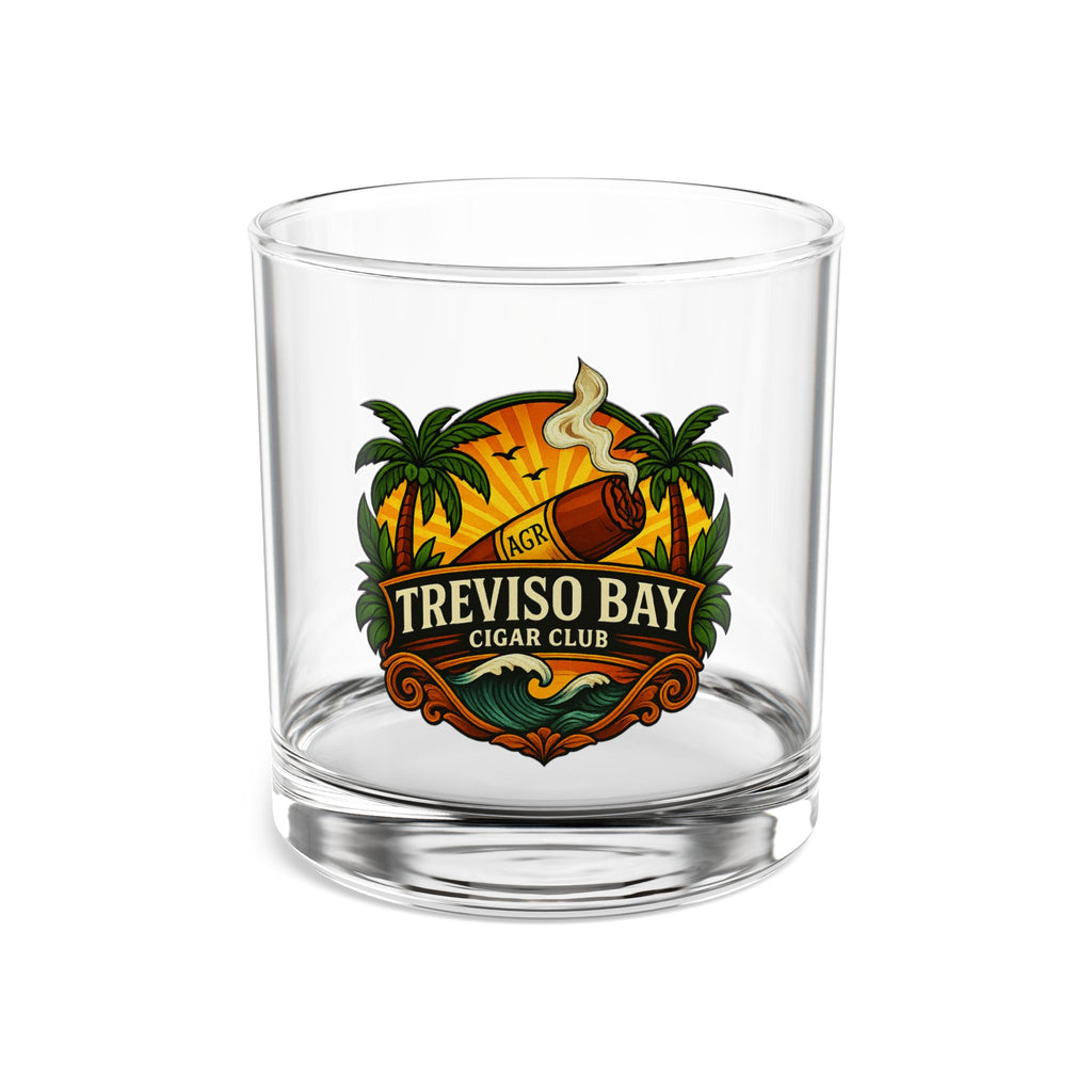 Treviso Bay Cigar Club Logo Whiskey Glass