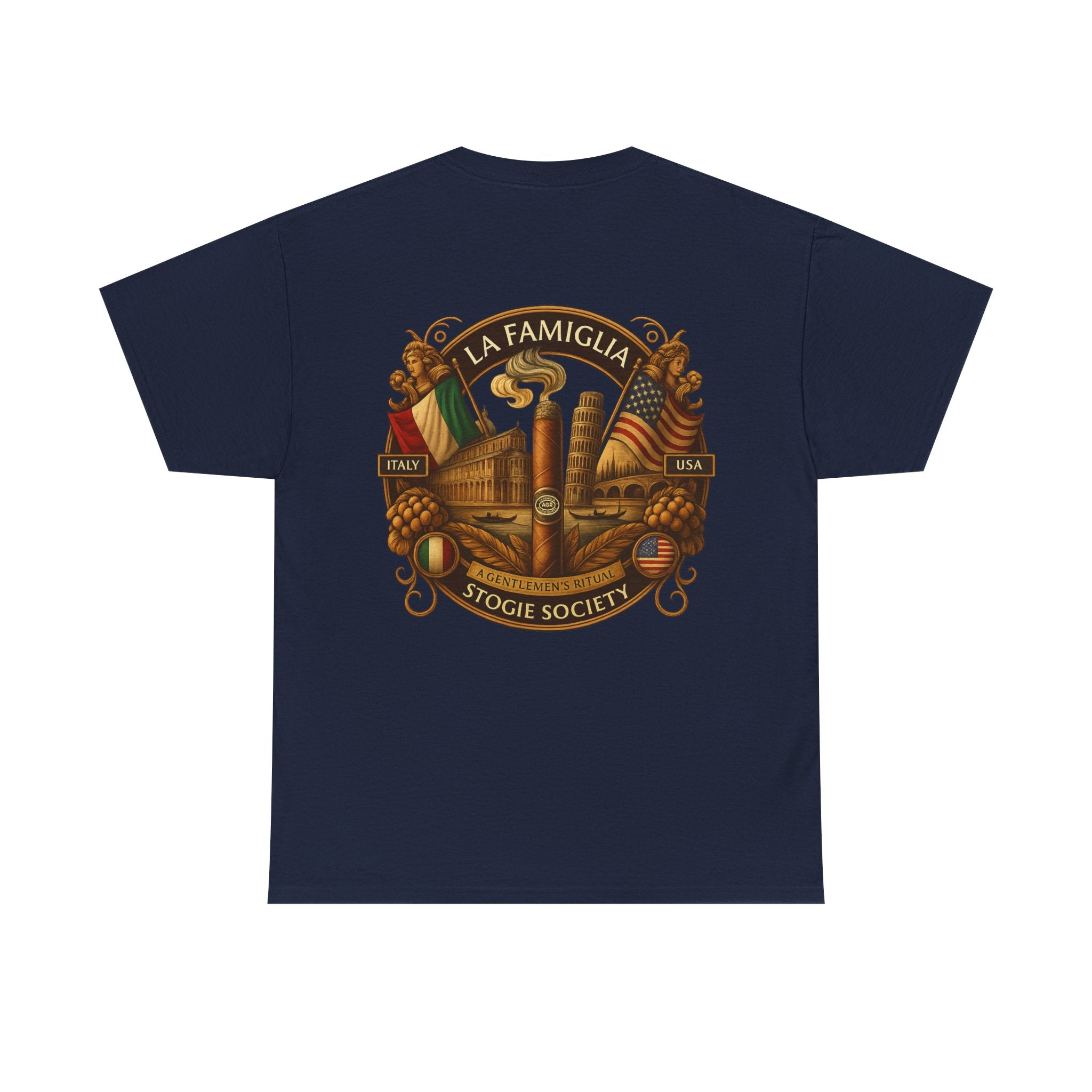 La Famiglia Italy & USA - Crew Neck Tee – The American Stogie Society by A Gentlemen’s Ritual